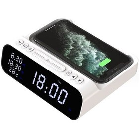 Resim Xindoker 3'lü Fonksiyonlu Dijital Alarm Saat - 15w Hızlı Kablosuz Şarj, 3 Cihazı Aynı Anda Şarj Eder, Galaxy Uyumlu Saat Şarjı Ve Katlanabilir Tasarım 