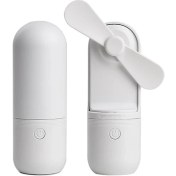 Resim Szykd USB Şarj El Tipi Mini Katlanır Fan Masaüstü Fan Beyaz (Yurt Dışından) 