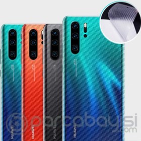 Resim Huawei P30 Pro Şeffaf Karbon Fiber Kaplama Sticker 