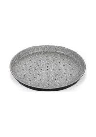 Resim Granit Kaplamalı Delikli Pizza Tava 32 Cm Gri 