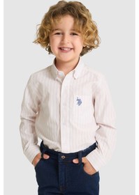 Resim U.s. Polo Assn. Erkek Çocuk Açık Pembe Gömlek Desenli 50324772-vr078 Acık Pembe 