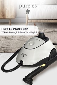Resim pure es P501 Yüksek Basınçlı Buharlı Temizleyici Gri 