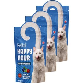 Resim Happy Hour Somonlu Ve Yaban Mersinli Kedi Ödülü 3 X 60gr 