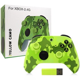 Resim Konsol Plus XBOX 9. Nesil Kablosuz Gamepad YEŞİL KAMUFLAJ 2.4G PC\u002FANDROİD\u002FIOS 