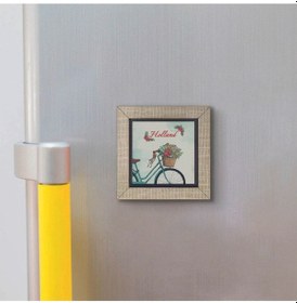 Resim Hollanda Bisklet Görseli Baskılı Mdf Magnet 146 