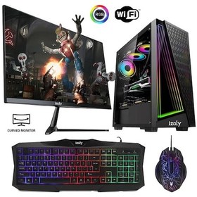 Resim İzoly Rainbow X i7-10700F 16 GB 512 GB M2 NVME 8 GB RX580 24"Dos Masaüstü Oyuncu Bilgisayarı 