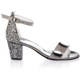 Resim p papuccum ortopedi çocuk ayakkabıları Kız Çocuk Platin Tek Bant Abiye Topuklu Ayakkabı 