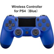 Resim Blue-ps4 Gamepad Joystick Denetleyicisi Sony Playstation 4 Pro Slim Pc Ios Android Controle Bluetooth Kablosuz Joypad Çift Titreşim 