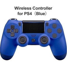 Resim Blue-ps4 Gamepad Joystick Denetleyicisi Sony Playstation 4 Pro Slim Pc Ios Android Controle Bluetooth Kablosuz Joypad Çift Titreşim 