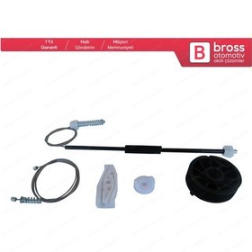 Resim Peugeot 206 CC 2D 2000-2008 2-Kapı İçin Arka Sol Cam Kriko Seti 
