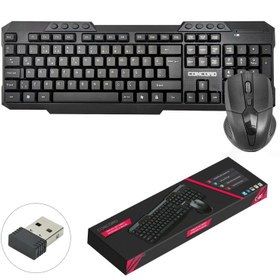 Resim CONCORD C-60 Kablosuz Klavye Q Türkçe Multimedia + Mouse Seti 