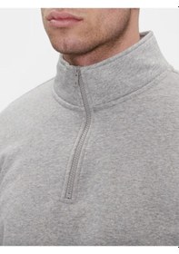 Resim Only & Sons Erkek Onsceres Half Zip Yarım Fermuar Sweatshirt-22019055 Gri 