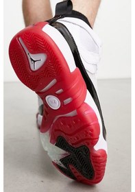 Resim Nike Jordan Jumpman Two Trey Basketball Shoes White Bilekli Basketbol Ayakkabısı Beyaz Kırmızı Beyaz 