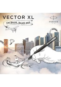 Resim Parker Vector Xl Mat Dolma Kalem, Mat Siyah, M Uç Diğer 