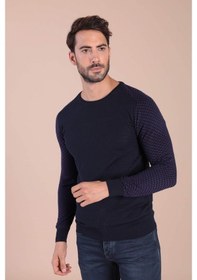 Resim Ferraro Bisiklet Yaka Superfine Yün Kazak - Lacivert Lacivert (390466639) Lacivert 
