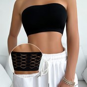 Resim Hollow Mesh Tüp Sütyen, Seksi Ve Nefes Alabilir Kablosuz Bandeau Sütyen, Kadın İç Çamaşırı Ve İç Çamaşırı 