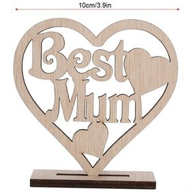 Resim Lemestar Ahşap Kalp Figürü - Kırılmaz Plywood, Kolay Montaj, Best Mom/happy Mom's Day Seçenekleri, Anne Günü Hediyesi 