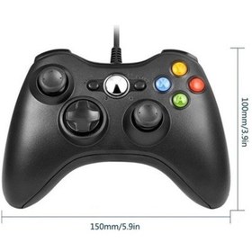 Resim Xbox 360 Pc Kablolu Kol Gamepad Controller Oyun Kolu 