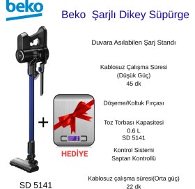 Resim Beko Sd 5141 Şarjlı Dikey Süpürge + Hassas Mutfak Tartısı Hediye 