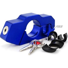 Resim Pengfushop5 Mavi Stil Evrensel Motosiklet Kolu Kavrama Kilidi Fren Kolu Hırsızlık Koruma Kilitleri Aksesuarları Kawasaki Ninja Ducati Bmw Ktm Yamaha Için (Yurt Dışından) 