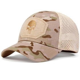 Resim Tunıca Kafatası Taktik Askeri Airsoft Şapka - Ayarlanabilir Nefes Güneşlik, Kamyon Şoförü, Avcılık, Yürüyüşkırmızıstandarterkek Kırmızı 