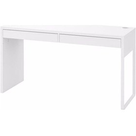Resim Mıcke Çalışma Masası, Beyaz Renk 142x50 Cm Çalışma Ünitesi Ev-ofis 