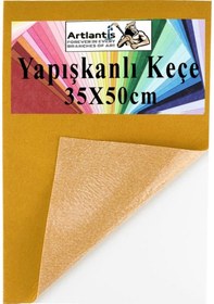 Resim Yapışkanlı Keçe 35x50 Cm 1 Adet 2.0 Mm Kendinden Yapışkanlı Renkli Hobi Keçesi Elişi Keçe Kumaşı Anasınıfı Kreş Etkinlik Turuncu 
