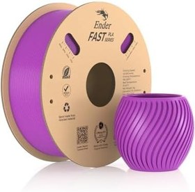 Resim Creality Ender Fast PLA Filament 1,75 mm, 3D Yazıcı Filament 300 mm/sn'ye kadar Yüksek Hız, Geri Dönüştürülebilir Karton Makara, Çoğu FDM 3D Yazıcıya Uygun - 1 kg (2,2 lb) Mor 
