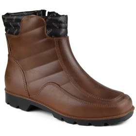 Resim Gezer Çizme Yünlü Lastik Bot Kısa Merdane Kahverengi - 40 