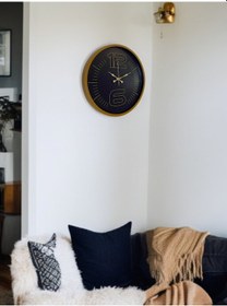 Resim 36 Cm Kahverengi Modern Duvar Saati Açık 