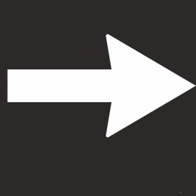 Resim İsg Tabelam 60x60cm/kompozit/Sağ Ince Ok Boyama Şablonu 