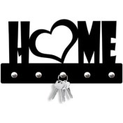 Resim Toprak Lazer Kesim Home Anahtarlık Askılık Dekoratif Home Anahtarlık 