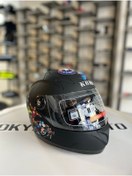 Resim OKYANUSMOTO MOTOSİKLET ÇOCUK KASKI TAM KAPALI (SİYAH) 