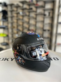 Resim OKYANUSMOTO MOTOSİKLET ÇOCUK KASKI TAM KAPALI (SİYAH) 