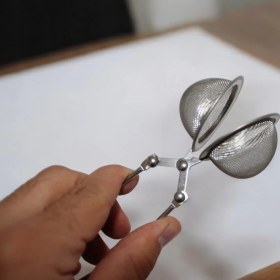 Resim Ramdet Paslanmaz Çelik Bitki Çayı Demleme Süzgeci Kahve Filtresi Maşa Çay Süzgeci Bitki Çayı Demleme Aparatı 