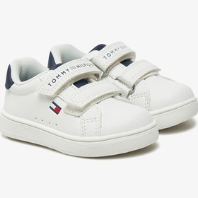 Resim Tommy Hilfiger Flag Bebek Beyaz Spor Ayakkabı 