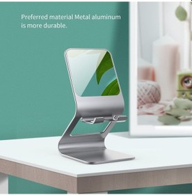 Resim Makyaj Aynası 2 İn 1 Telefon Tutucu Standı Masaüstü Standı Dizüstü Bilgisayar İpad Braketi Kaymaz Destek Rose Aurum 