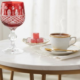 Resim Bohemia Crystal Ophelia Kahve Yanı Su Bardağı 150cc - Yeşil 