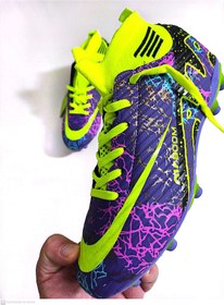 Resim LALİGA AİR LALİGA KRAMPON ÇORAPLI MOR SARI DESENLİ 