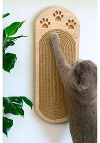 Resim Nursoft Duvara Monte Edilebilir ve Yerde Kullanılabilir Kedi Tırmalama Tahtası 51 CM 