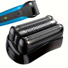 Resim Braun Tıraş Makineleri S3 32B 21B 21S 3020S 5408 301S 3010S için 21B Serisi Elektrikli Tıraş Makinesi Yedek Başlıklar, Evrensel Erkek Tıraş Aksesuarları, Tıraş Makinesi Mesh Bıçak Kombinasyonu Se 