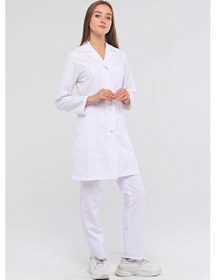 Resim Uniprom Kadın İş Önlüğü Doktor Öğretmen Laborant Öğrenci Eczacı Beyaz 