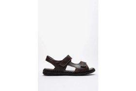 Resim Dericlub Erkek Bantlı Sandalet Gerçek Deri Dc 1215 Kahverengi 