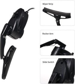 Resim Genel Markalar Motosiklet Kaskı Sileceği Su Geçirmez Usb Motosiklet Kaskı Ön Cam Sileceği Mini Elektrikli Silecek 