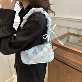 Resim Kadınlar için Çiçek Desenli Mini Omuz Çantası - Ayarlanabilir Fişekli ve Fermuarlı Hafif Polyester Çapraz Vücut Çanta, Beyaz/Siyah, Seyahat ve Günlük Kullanım İçin Kompakt Çanta, Sevimli Aksesuar | Pürüzsüz Dokulu Küçük Cüzdan 