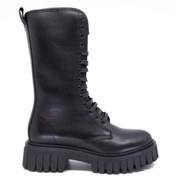 Resim Kadın Bot 86L4 Frau PONCHO Boot With Wedge Outsole Nero 