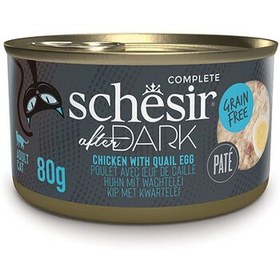 Resim Schesir After Dark Pate Tavuk ve Bıldırcın Yumurtalı Kedi Konservesi 80 Gr 