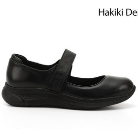 Resim Gönderi(R) Gönderi R Siyah Mary Jane Dolgu Taban Hakiki Deri Ayakkabı Siyah 