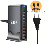 Resim Chuangyinshop Mega 730w 10 Port Beyaz Evrensel Usb C Sarj Istasyonu Telefon Tablet Netbook 