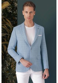 Resim Efor C 660 Slim Fit Mavi Spor Ceket Mavi 